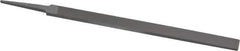 Grobet - 8" Standard Precision Swiss Pattern Regular Pillar File - 19/32" Width Diam x 13/64" Thick, With Tang - USA Tool & Supply