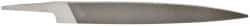 Grobet - 6" Standard Precision Swiss Pattern Knife File - Double Cut, 23/32" Width Diam x 5/32" Thick, With Tang - USA Tool & Supply