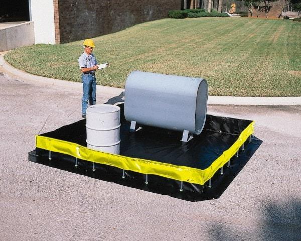 UltraTech - 748 Gal Polyethylene High Wall Berm - 1' High x 10' Wide x 10" Long - USA Tool & Supply