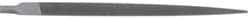 Grobet - 4" Standard Precision Swiss Pattern Three Square File - Double Cut, 9/32" Width Diam, With Tang - USA Tool & Supply