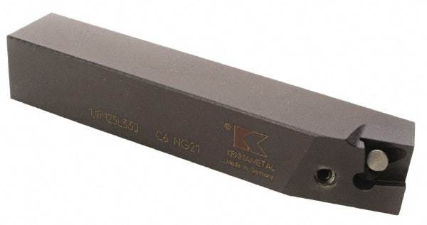 Kennametal - 1.171...75DEG, Left Hand Cut, 63/64" Shank Height x 25mm Shank Width, Positive Rake Indexable Turning Toolholder - 150mm OAL, D2FIX11..L.. Insert Compatibility, Series Fix-Perfect - USA Tool & Supply