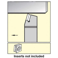 Kennametal - 1.1771...75DEG, Right Hand Cut, 2° Lead Angle, 32mm Shank Height x 32mm Shank Width, Positive Rake Indexable Turning Toolholder - 170mm OAL, C8FIX18..R.. Insert Compatibility, Series Fix-Perfect - USA Tool & Supply