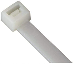 Thomas & Betts - 18" Long Natural (Color) Nylon Standard Cable Tie - 120 Lb Tensile Strength, 1.91mm Thick - USA Tool & Supply