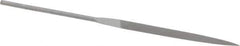 Grobet - 5-1/2" Needle Precision Swiss Pattern Barrette File - Round Handle - USA Tool & Supply