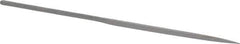 Grobet - 5-1/2" Needle Precision Swiss Pattern Barrette File - Round Handle - USA Tool & Supply