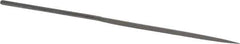 Grobet - 6-1/4" Needle Precision Swiss Pattern Barrette File - Round Handle - USA Tool & Supply