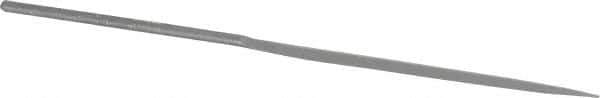 Grobet - 6-1/4" Needle Precision Swiss Pattern Barrette File - Round Handle - USA Tool & Supply