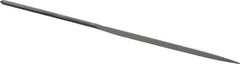 Grobet - 6-1/4" Needle Precision Swiss Pattern Barrette File - Round Handle - USA Tool & Supply