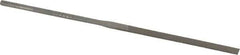 Grobet - 4" Needle Precision Swiss Pattern Equalling File - Round Handle - USA Tool & Supply