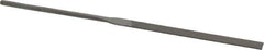 Grobet - 5-1/2" Needle Precision Swiss Pattern Equalling File - Round Handle - USA Tool & Supply