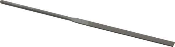 Grobet - 5-1/2" Needle Precision Swiss Pattern Equalling File - Round Handle - USA Tool & Supply