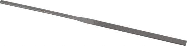 Grobet - 6-1/4" Needle Precision Swiss Pattern Equalling File - Round Handle - USA Tool & Supply