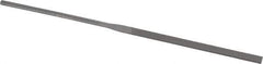 Grobet - 6-1/4" Needle Precision Swiss Pattern Equalling File - Round Handle - USA Tool & Supply