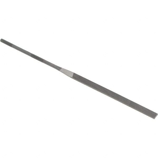 Grobet - 6-1/4" Needle Precision Swiss Pattern Equalling File - Round Handle - USA Tool & Supply