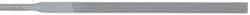 Grobet - 6-1/4" Needle Precision Swiss Pattern Equalling File - Round Handle - USA Tool & Supply