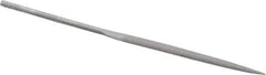 Grobet - 4" Needle Precision Swiss Pattern Half Round File - Round Handle - USA Tool & Supply