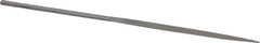 Grobet - 5-1/2" Needle Precision Swiss Pattern Half Round File - Round Handle - USA Tool & Supply