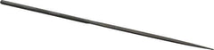 Grobet - 6-1/4" Needle Precision Swiss Pattern Half Round File - Round Handle - USA Tool & Supply