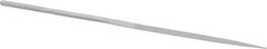 Grobet - 5-1/2" Needle Precision Swiss Pattern Knife File - Round Handle - USA Tool & Supply