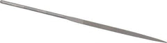 Grobet - 6-1/4" Needle Precision Swiss Pattern Knife File - Round Handle - USA Tool & Supply