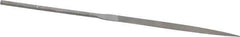 Grobet - 6-1/4" Needle Precision Swiss Pattern Knife File - Round Handle - USA Tool & Supply