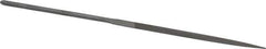 Grobet - 6-1/4" Needle Precision Swiss Pattern Knife File - Round Handle - USA Tool & Supply