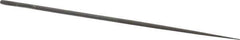 Grobet - 5-1/2" Needle Precision Swiss Pattern Round File - Round Handle - USA Tool & Supply