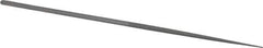 Grobet - 5-1/2" Needle Precision Swiss Pattern Round File - Round Handle - USA Tool & Supply