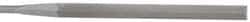 Grobet - 5-1/2" Needle Precision Swiss Pattern Slitting File - Round Handle - USA Tool & Supply