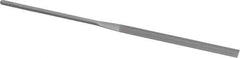 Grobet - 5-1/2" Needle Precision Swiss Pattern Slitting File - Round Handle - USA Tool & Supply