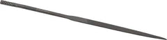 Grobet - 4" Needle Precision Swiss Pattern Warding File - Round Handle - USA Tool & Supply