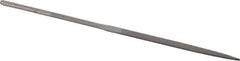 Grobet - 5-1/2" Needle Precision Swiss Pattern Warding File - Round Handle - USA Tool & Supply