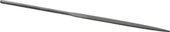 Grobet - 6-1/4" Needle Precision Swiss Pattern Warding File - Round Handle - USA Tool & Supply