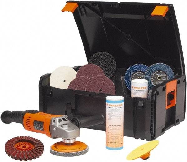 WALTER Surface Technologies - 6" Pad Diam, 2,000 to 7,300 RPM, Handheld Electric Buffer - 12.4 Amps, 120 Volts - USA Tool & Supply