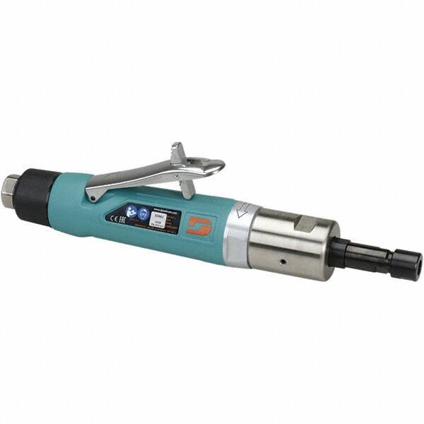 Dynabrade - 1/4" Collet, Straight Handle, Air Straight Die Grinder - 3,400 RPM, Rear Exhaust, 43 CFM, 1 hp, 90 psi, 3/8 NPT Inlet - USA Tool & Supply