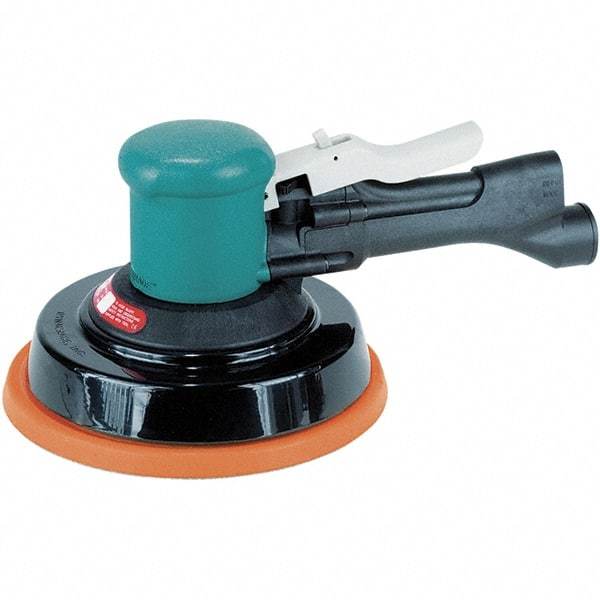 Dynabrade - 10,000 OPM, 23 CFM Air Consumption, Palm Air Orbital Sander - Round Pad, 1/4 NPT Inlet - USA Tool & Supply