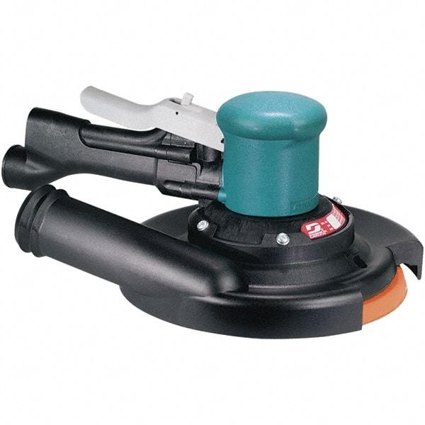Dynabrade - 10,000 OPM, 23 CFM Air Consumption, Palm Air Orbital Sander - Round Pad, 1/4 NPT Inlet - USA Tool & Supply
