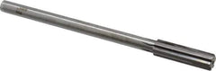 Made in USA - 0.58" Carbide-Tipped 6 Flute Chucking Reamer - Straight Flute, 7/16" Straight Shank, 2" Flute Length, 8" OAL - USA Tool & Supply