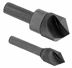 Hertel - 7/8" Head Diam, 1/2" Shank Diam, 1 Flute 100° High Speed Steel Countersink - USA Tool & Supply