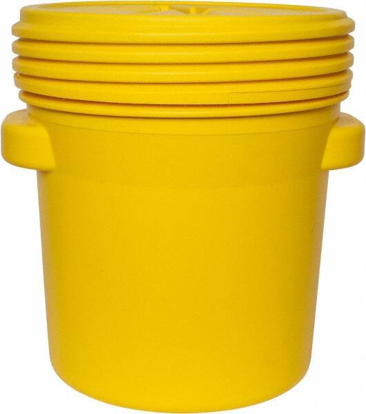 Eagle - 20 Gallon Closure Capacity, Screw On Closure, Yellow Lab Pack - 5 Gallon Container, Polyethylene, 125 Lb. Capacity, UN 1H2/X57/S Listing - USA Tool & Supply