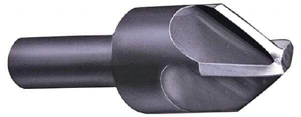 Hertel - 1-1/4" Head Diam, 1/2" Shank Diam, 4 Flute 60° High Speed Steel Countersink - 3-3/8" OAL, Straight Shank - USA Tool & Supply