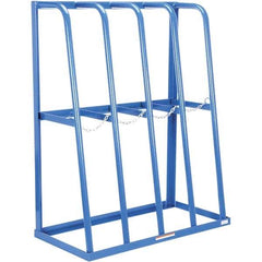 Vestil - 4 Bay, 1,500 Lb Capacity, Blue Vertical Storage Rack - 48" Wide x 60" High x 24" Deep - USA Tool & Supply