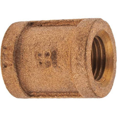 Merit Brass - Class 125, 1/4" Internal Pipe, Brass Coupling - FBSPT x FBSPT - USA Tool & Supply