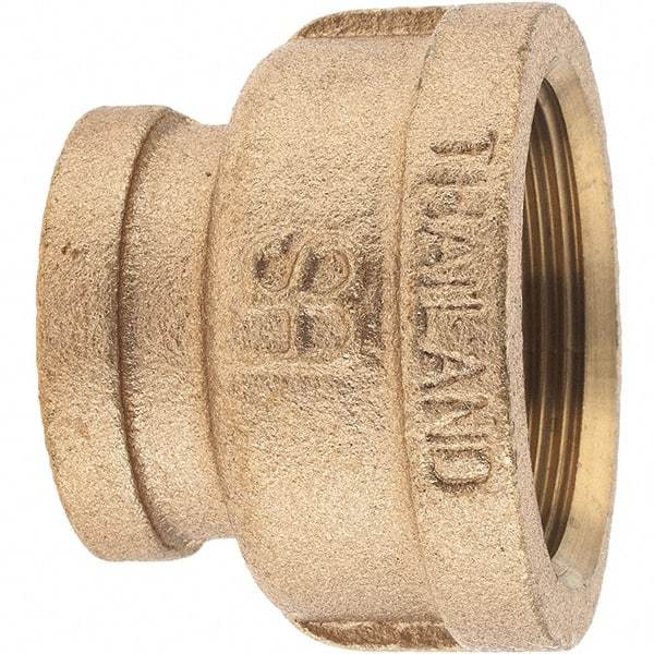 Merit Brass - Class 125, 1-1/2 x 1" Internal Pipe, Brass Reducing Coupling - FBSPT x FBSPT - USA Tool & Supply
