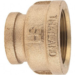 Merit Brass - Class 125, 1-1/2 x 1" Internal Pipe, Brass Reducing Coupling - FBSPT x FBSPT - USA Tool & Supply