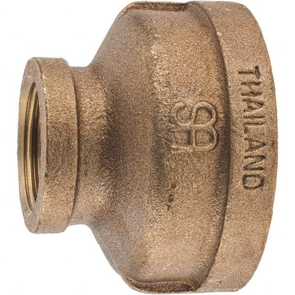 Merit Brass - Class 125, 2 x 1" Internal Pipe, Brass Reducing Coupling - FBSPT x FBSPT - USA Tool & Supply