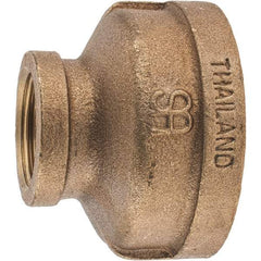 Merit Brass - Class 125, 2 x 1" Internal Pipe, Brass Reducing Coupling - FBSPT x FBSPT - USA Tool & Supply