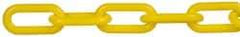 PRO-SAFE - 100' Long x 1-1/2" Wide Plastic Chain - Yellow - USA Tool & Supply