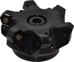 Kennametal - 3" Cut Diam, 1" Arbor Hole, 4.51mm Max Depth of Cut, 45° Indexable Chamfer & Angle Face Mill - 6 Inserts, HNGJ 535-GD Insert, Right Hand Cut, 6 Flutes, Through Coolant, Series KSHR - USA Tool & Supply