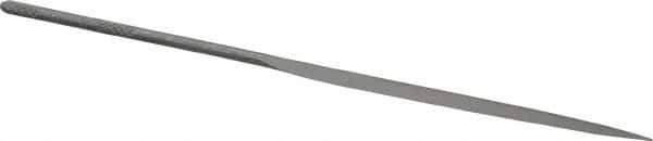 Nicholson - 5-1/2" Needle Precision Swiss Pattern Barrette File - Round Handle - USA Tool & Supply